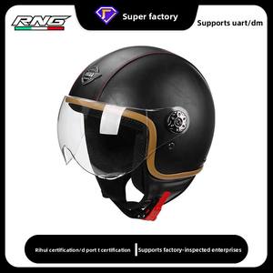 [Personnalisé] Casque de moto transfrontalier, casque de conduite pour véhicule électrique, casque demi-coque Prince Rétro unisexe, visière transparente personnalisée - Product Image 3