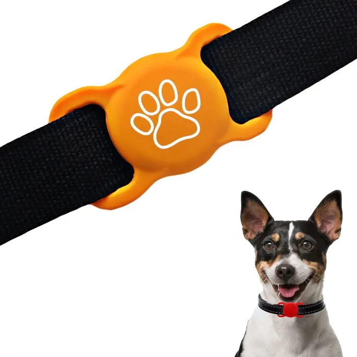 Für Apple Airtag Case Hunde halsbänder Weiches Material Silikon Anti-Lost Cover Case Für Airtag Case Schutzhülle
