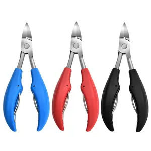 Stainless Steel Dead Skin Pliers Cuticles Nippers Professional With Pp Plastic Handles