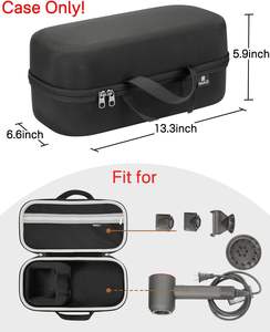 Mallette de rangement rigide compatible avec le sèche-<span class=keywords><strong>cheveux</strong></span> <span class=keywords><strong>dyson</strong></span>, sac de transport de voyage. (à vendre, étui uniquement). -Noir + Gris (Noir + Gris) - Product Image 6