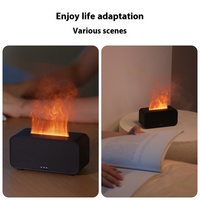 Distributeur automatique intelligent de parfum à ultrasons Diffuseur d'arômes pour la maison avec flamme réaliste et humidificateur coloré