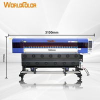 Mesin Printer UV Worldcolor 4Heads 1.8m, Printer UV Roll to Roll Inkjet dengan Head I3200, Sampel Gratis