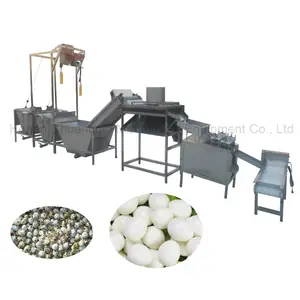 Machine à éplucher les œufs de caille industrielle, Machine à bouillir les œufs de caille marinés, ligne de Production d'épluchage des œufs