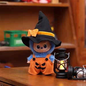 <b>Mini</b> Labubu Doll Clothing Halloween Costume 10cm Overalls Two Piece Set Unisex Youth Dress Accessory - Product Image 1
