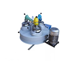 Machine de broyage à trois têtes pour laboratoire de traitement des minerais, broyeur à mortier en agate pour l'usine de pulvérisation fine des minerais