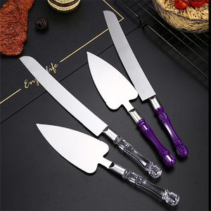 Bộ 2 dụng cụ làm bánh bằng thép không gỉ: xẻng xúc bánh, dao cắt bánh pizza, dao cắt bánh ngọt, dụng cụ chia bánh <span class=keywords><strong>fondant</strong></span>, dụng cụ cắt bánh, thìa xúc bánh - Product Image 3