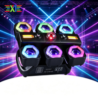 Projecteur LED haute puissance six mâts, effet bateau pirate, contrôlé DMX512, lumière disco RGBW multicolore pour DJ et piste de danse