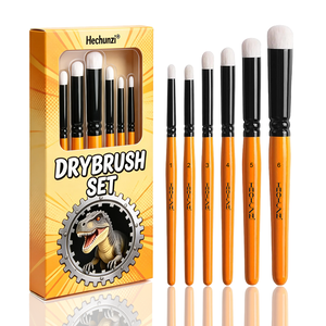 Nouvelle couleur, 6 pinceaux secs, cadeaux <span class=keywords><strong>pour</strong></span> artistes, pinceaux professionnels <span class=keywords><strong>pour</strong></span> détails, artisanat, modélisme, peinture de détails <span class=keywords><strong>pour</strong></span> miniatures, modèles, figurines - Product Image 1