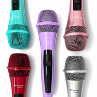Microphone filaire en métal, vente directe d'usine, pour karaoké à domicile, diffusion audio en direct, microphone dynamique portable