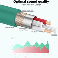 Câble micro serpentin XLR mâle vers XLR femelle 3 broches de haute qualité pour microphone professionnel de studio, OEM d'usine