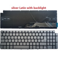 Clavier d'ordinateur portable russe/américain/britannique/espagnol/latin/français pour DELL Inspiron 15-5502 5509 5505 5510 5590 5591 5598 5593 5584 3501 3505