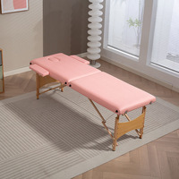 Vente chaude Tatouage Beauté Spa Table De Thérapie Chiropratique Salon En Bois Pliable Réglable Lit De Massage Chiropratique