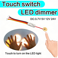 Interrupteur Tactile Intelligent MINI 3.7-24V 2.5A Double Mode Contrôle Tactile Certifié CE pour Éclairage LED/Niveau d'Eau 4mm Plastique/Verre