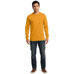 T-shirts à manches courtes pour hommes, col rond, 100% coton, respirants, vêtements OEM, usine avec options personnalisées, qualité d'exportation 100% - Product Image 1
