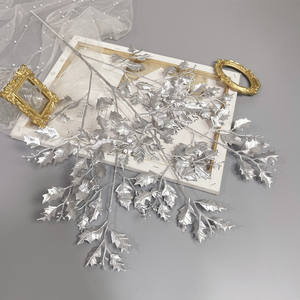 Bunga popular hogar Navidad decoración plata flores artificiales MESA CENTRO DE MESA flores para el diseño de la boda - Product Image 6