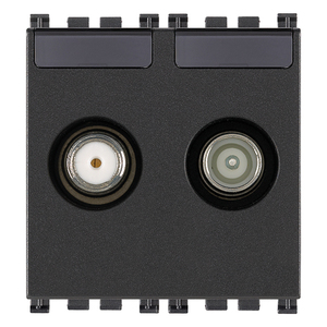 Presa TV Sat Pass-Through con 2 Uscite Grigia - Product Image 1