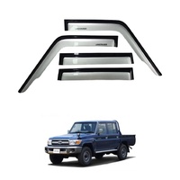 Déflecteurs de vent pour vitres de portières Land Cruiser BLACK Sliver pour Toyota Land Cruiser 70 79 2007-2016 Accessoires