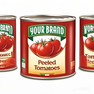 Giá bán buôn cấp thực phẩm tinplate lon rỗng của nhà sản xuất Thịt đóng hộp nước sốt cà chua dán mứt bánh mì nhai kẹo cao su Canister - Product Image 1