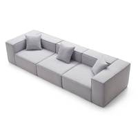 Ensemble de canapés modulaires carrés en velours à mémoire de forme, compressés, avec design pliable, luxe, marque Baoto