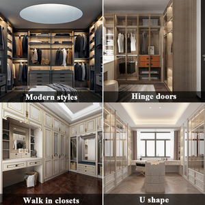 Customizable Modern <strong>Wardrobe</strong> with Sliding <strong>Mirror</strong> and Glass Doors Luxury <strong>Black</strong> Bedroom Closet Cabinet - Product Image 5