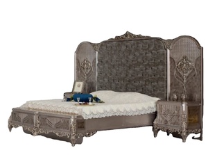 Juego de dormitorio barroco Grand Cayenne, comodidad Premium para dormitorios modernos de gama alta, madera de caoba con características talladas a mano - Product Image 4