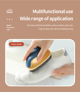 Sanga New Fashion Contrast Color Multifunctional Household Small Plastic <b>Soft</b> Laundry <b>Shoe</b> Sneaker Cloth Cleaning Brushes - Product Image 4
