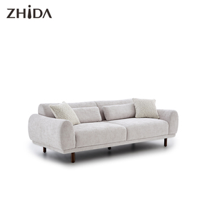 Designer italiano stile minimalista crema di sale marino <span class=keywords><strong>grande</strong></span> divano piatto curvo in tessuto irregolare combinazione di soggiorno - Product Image 3