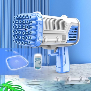 Summer Electric <b>Mini</b> Hole Bubble Gun Fully Automatic Children's Handheld Park Stall Blowing Bubble Toy <b>Soap</b> - Product Image 2