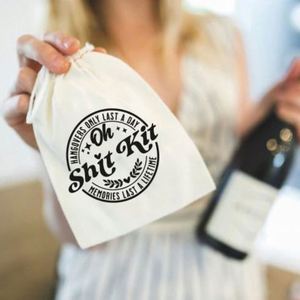 2025 Recyclable Cotton Party Hangover Kit Customizable <b>Wedding</b> <b>Gift</b> <b>Bag</b> Drawstring Holidays Pocketed Bundle UV Coated Screen - Product Image 3