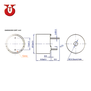 Matériau plastique de 16mm, transducteur de Circuit intégré, Buzzer électromagnétique - Product Image 2