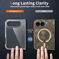Coque transparente fine en gros pour iPhone Duo, compatible magnétique, pliable, anti-rayures, antichoc