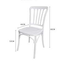 Coussin de chaise en plastique blanc luxueux, mobilier moderne pour hôtel, maison, bureau, appartement, salle à manger, mariages, fêtes, utilisation extérieure, durable, en PP