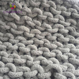 Fil chenille épais et moelleux 100 % polyester, 226 g, 2 cm, vente en gros, idéal pour tricoter des couvertures - Product Image 6