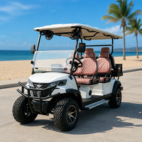 Voiturette de golf électrique Rainbow avec moteur 7KW, sièges personnalisables, couleurs de carrosserie au choix, 6 places, espace de chargement supplémentaire, batterie lithium 72V