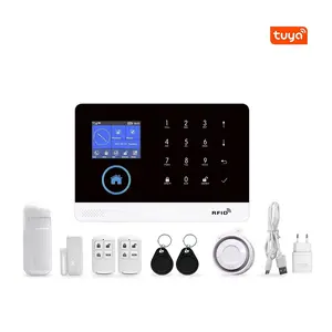 WiFi GSM Double réseau de contrôle Remoto Tuya Smart Life Maison Système d'alarme sans fil Alarma Para Casa Systèmes de sécurité à domicile