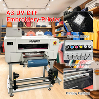 Imprimante UV DTF Nuoyu NY-A301 A3, nouvelle, automatique, tête Epson I3200U1HD, encre UV, largeur 300 mm, 6 PASS/h, pour étiquettes personnalisées, broderie