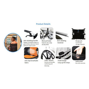 الكراسي المتحركة اليدوية CP كرسي شلل الدماغي مستلق مع عجلات للمعاقين وذوي الاحتياجات الخاصة - Product Image 4