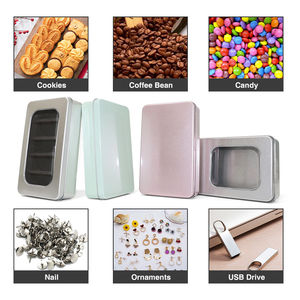 Tùy chỉnh hình chữ nhật tin trường hợp với cửa sổ kim loại hộp thiếc bán buôn - Product Image 3