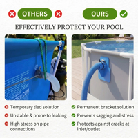 Supports de tuyaux de piscine hors sol, accessoires pour piscine, avec support de tuyau, évite le tombement des tuyaux, 2 pièces