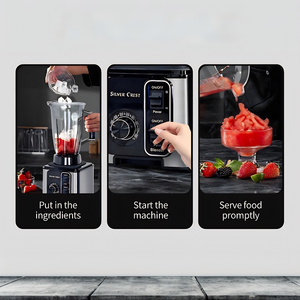 Licuadora Comercial de Alta Resistencia 3 en 1, 6000W, 12 Velocidades, Máquina de Alta Velocidad para Triturar Hielo, Licuadora para Smoothies de Gran Capacidad de 2L - Product Image 4