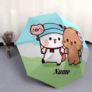 Parapluie pliant personnalisé avec nom d'animal Kawaii, 1 pièce, cadeau mignon pour amis, impression UV, commande unique, Paraguas Personalizado - Product Image 3