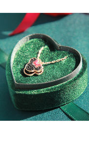 Velvet Jewelry Packaging <b>Boxes</b> Valentine's Day <b>Rings</b> Necklace Pendant Gift Jewelry Box With Ribbon Custom Logo - Product Image 3