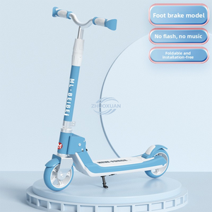สกู๊ตเตอร์สองล้อแบบพับได้ ปรับความสูงได้ ล้อ PU มีไฟ มีเสียงเพลง ลดราคาพิเศษ - Product Image 4