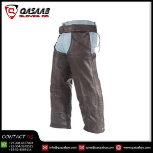 Pantalon d'équitation Western-équestre de couleur et de logo personnalisés pantalon de protection-sécurité en cuir de cow-boy pour motards - Product Image 3