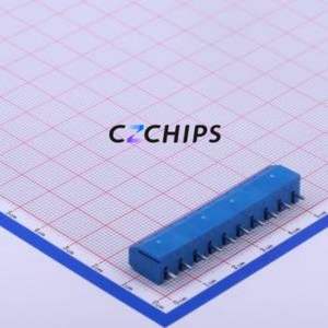 JL301-50010U02 Screw Terminal Block Through hole Component (THT),P=5mm Connector 1x10P 5mm Blue Through Hole - Product Image 2