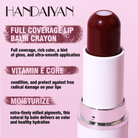 HANDAIYAN Rouge à lèvres velours 2-en-1, 8 couleurs, hydratant, imperméable, formule végétalienne, 5,5 g, bâton pour les lèvres, vente en gros