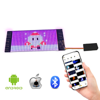 Pantalla LED Flexible de Tamaño Pequeño 17*7 CM, Recargable por USB, Iluminación con Mensajes Móviles Programables, Láminas LED para Bolsas y Camisetas