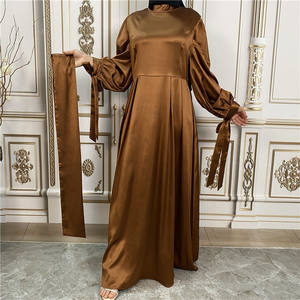 Modest Fashion Active Wear Wholesale in <strong>UK</strong> Rushed Puff Sleeve <strong>Abayas</strong> - Product Image 4