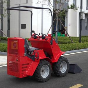 Бесплатная доставка! Мини-погрузчик с дизельным двигателем Kubota 25 л.с., высокой гидравлической производительностью, колесный, с двигателем и редуктором, ковш 0,4 куб.м. - Product Image 2