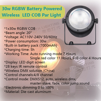 Projecteur LED sans fil rechargeable Bothlighting 30W à batterie pour soirées disco et éclairage de scène